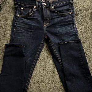 Rag & Bone Skinny Ankle Jeans, Size 26, Dark Denim